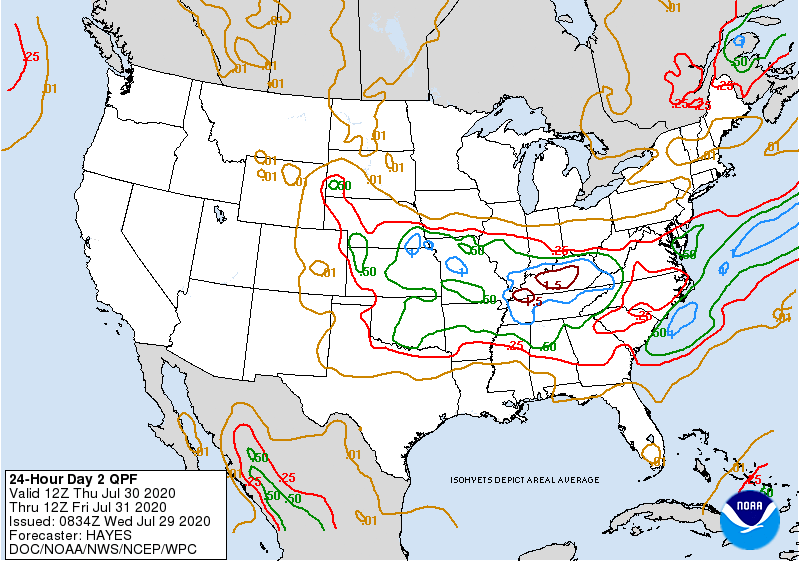 Friday precipitation outlook